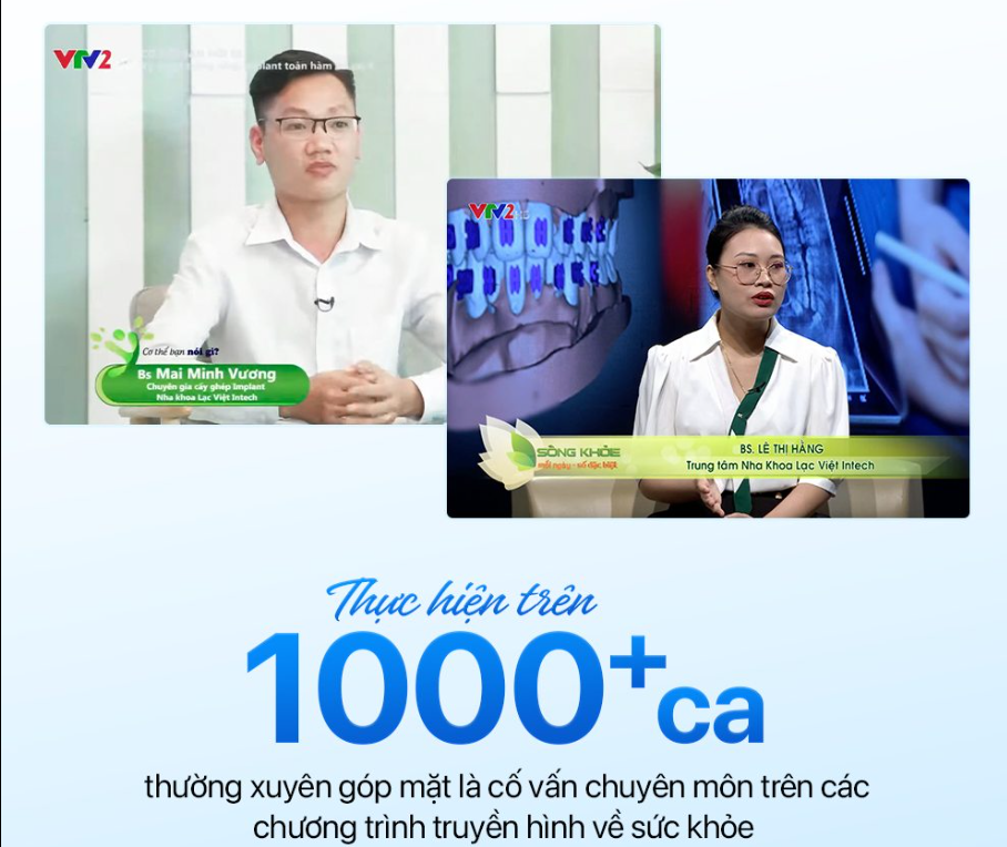 Bác sĩ nha khoa Lạc Việt Intech Hải Phòng trên sóng truyền hình.