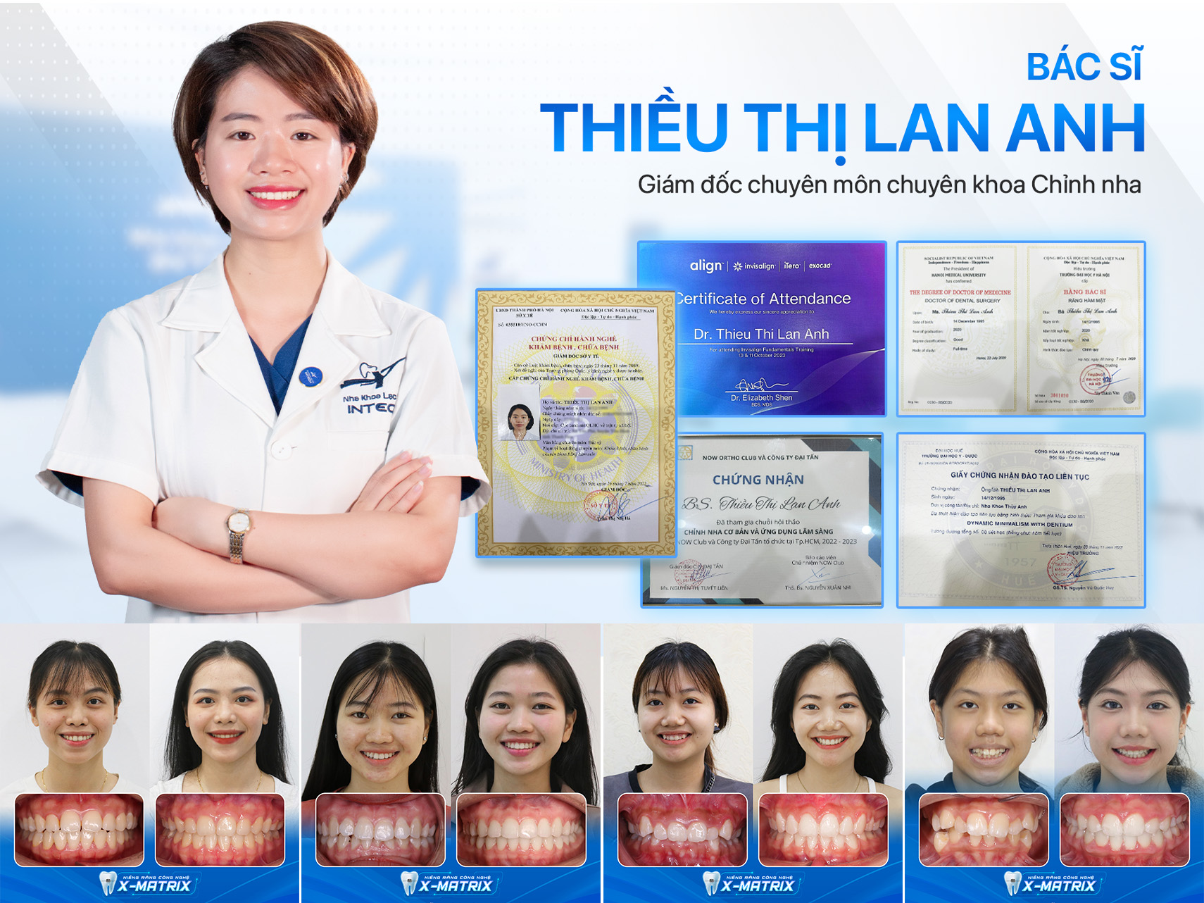 Bác sĩ Thiều Lan Anh là bác sĩ niềng răng giỏi tại Tp. HCM