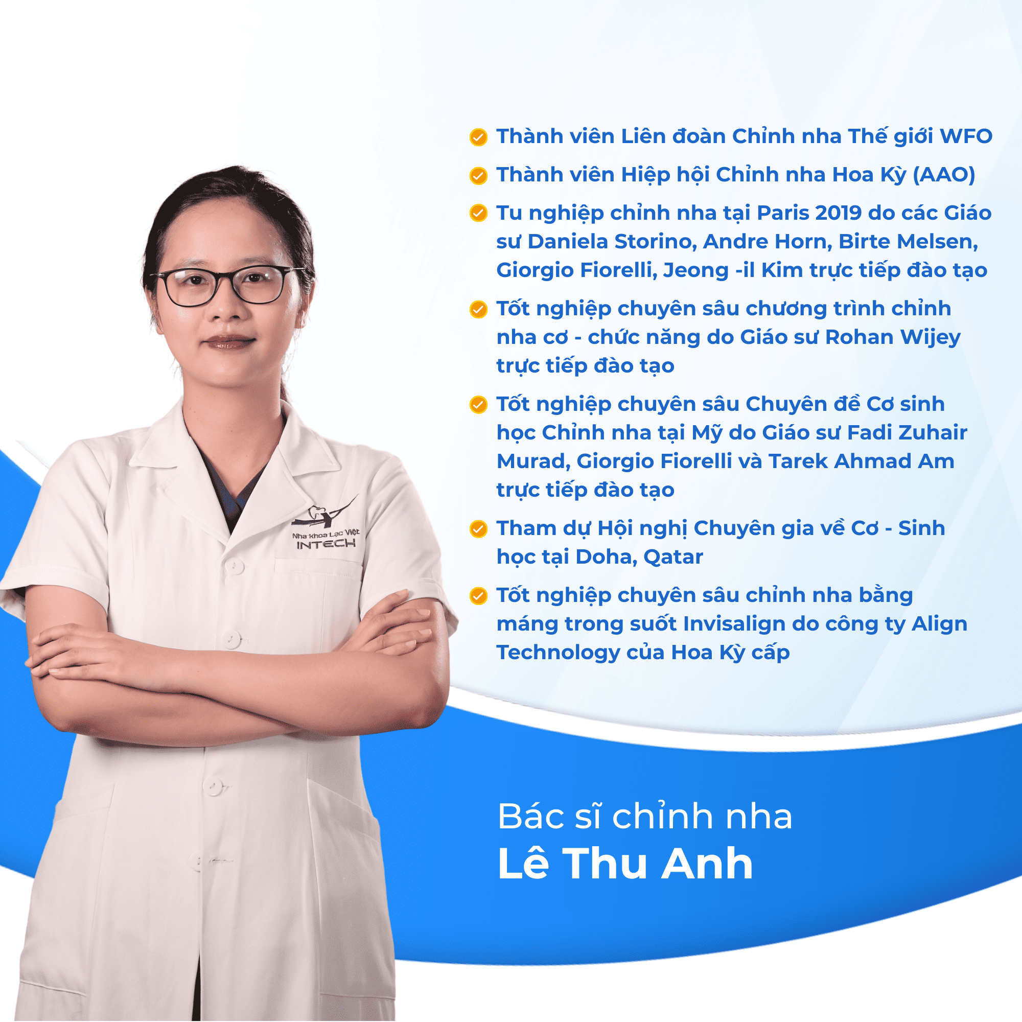 bác sĩ niềng răng giỏi Thu anh