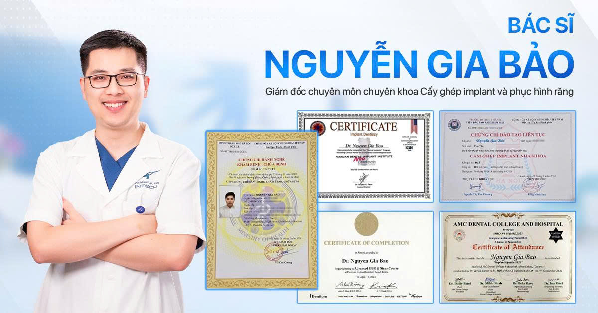Bác sĩ Nguyễn Gia Bảo được đánh giá là bác sĩ trồng implant giỏi với gần 1000 ca thành công.