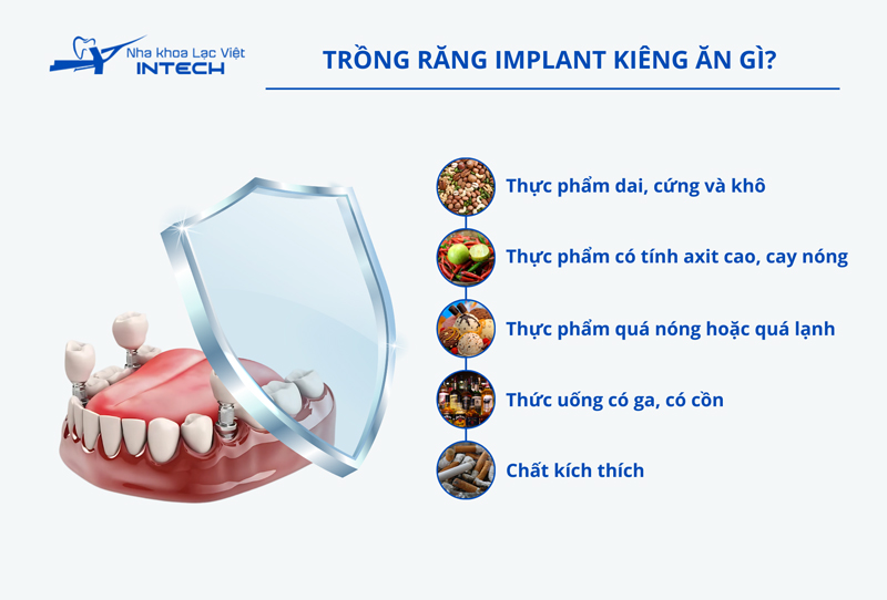 Các loại thực phẩm cần kiêng sau khi trồng răng Implant 