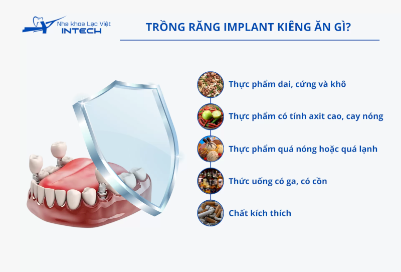 Cô chú/anh chị cần kiêng các loại thực phẩm gây ảnh hưởng đến giai đoạn tích hợp xương và các chất kích thích
