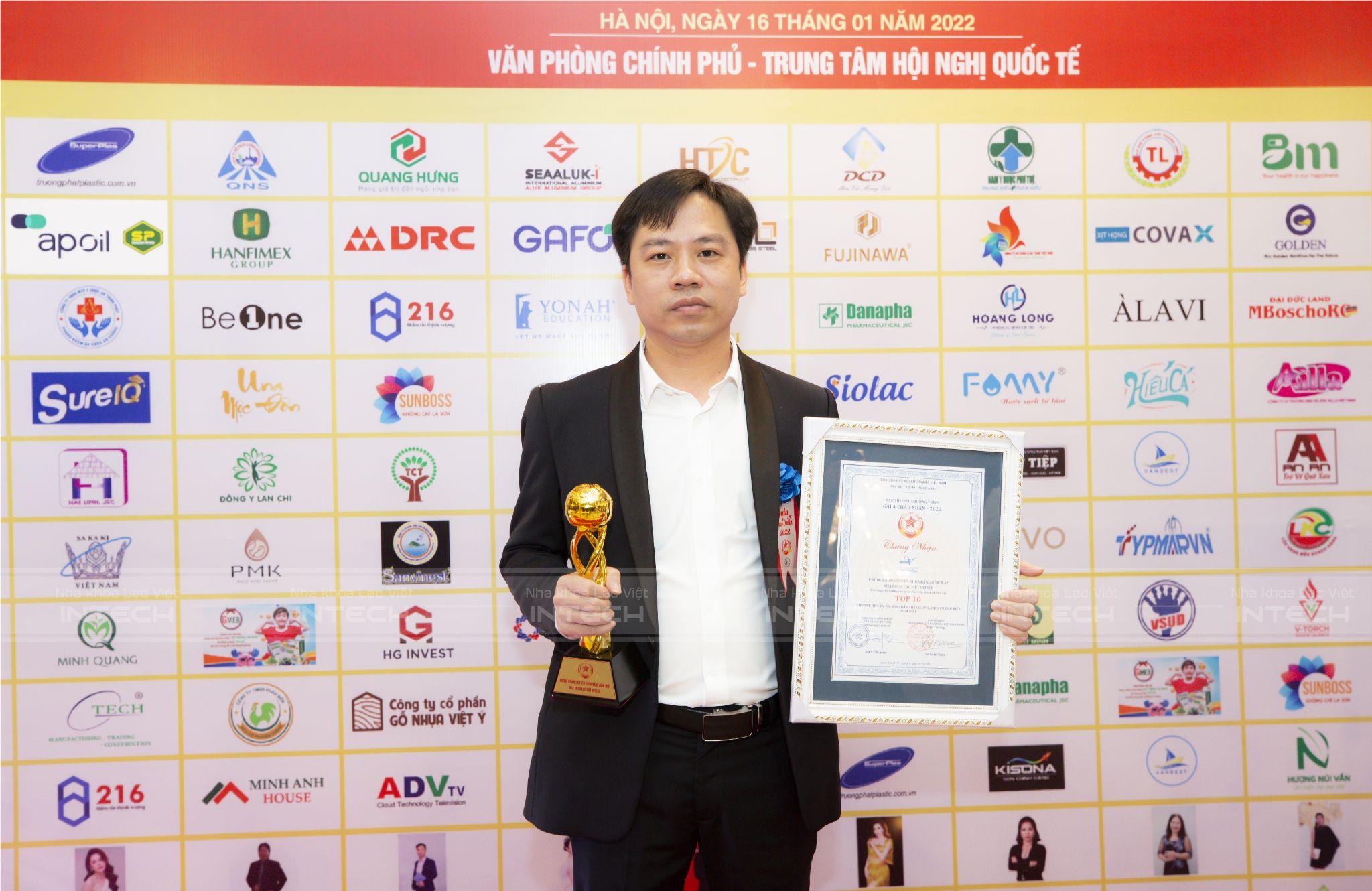 Lạc Việt Intech nhận giải  Top 10 thương hiệu uy tín sản phẩm chất lượng, dịch vụ tiêu biểu