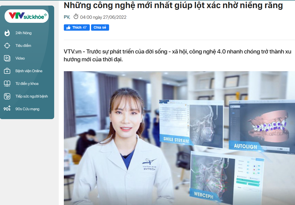 VTV.VN đưa tin: X-MATRIX - Công nghệ mới nhất giúp lột xác nhờ niềng răng