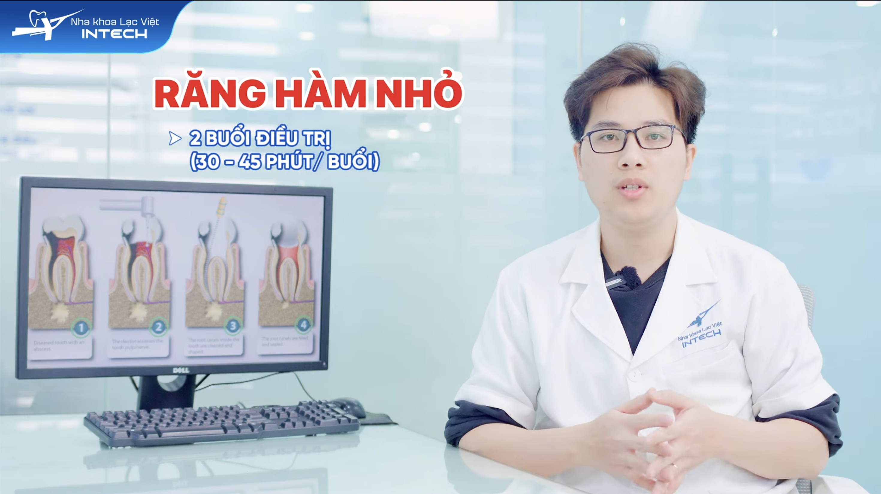 Điều trị tuỷ răng hàm nhỏ có thể mất 2 buổi