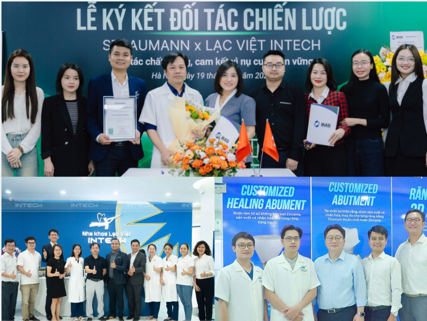 Nha khoa Lạc Việt Intech là đối tác chiến lược của nhiều hãng lớn như 3M, Straumann...