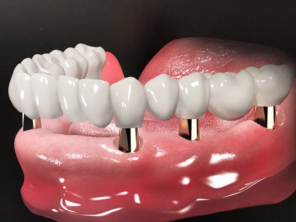 Implant toàn hàm gắn xi măng