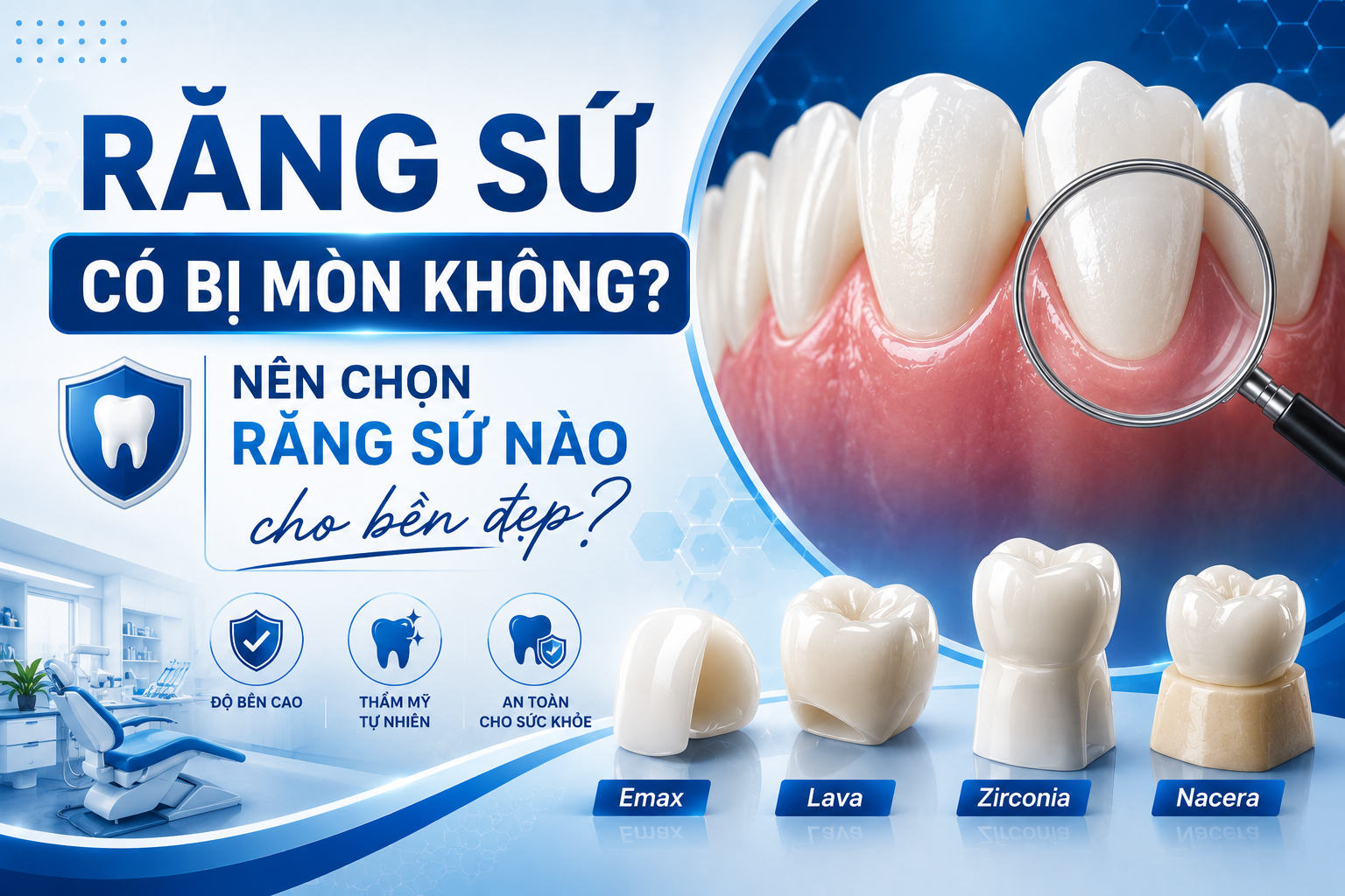 Răng sứ có bị mòn không? Nên chọn răng sứ nào cho bền đẹp?
