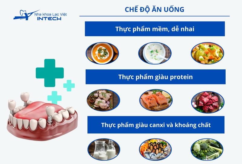 Sau khi cắm Implant, cô chú/anh chị nên ưu tiên các thực phẩm mềm, giàu dinh dưỡng